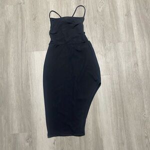 Shoe Dazzle Black Midi Dress